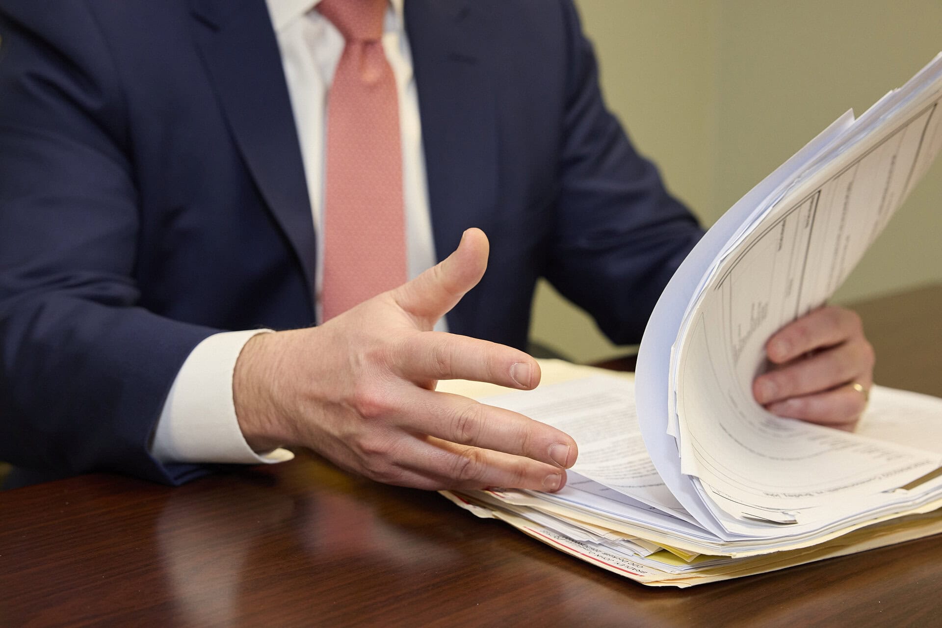 Lawyer Reviewing Documents